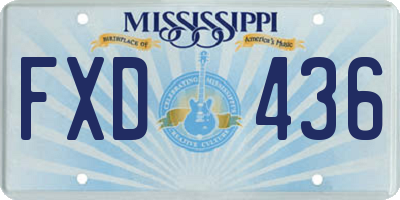 MS license plate FXD436