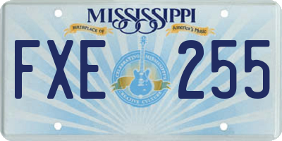 MS license plate FXE255