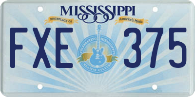 MS license plate FXE375