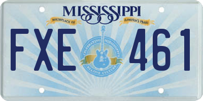 MS license plate FXE461