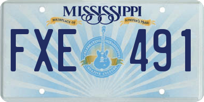 MS license plate FXE491
