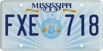 MS license plate FXE718