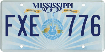 MS license plate FXE776