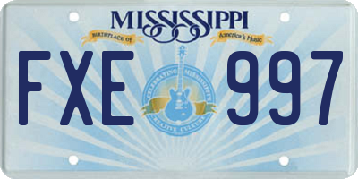 MS license plate FXE997