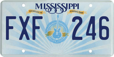 MS license plate FXF246