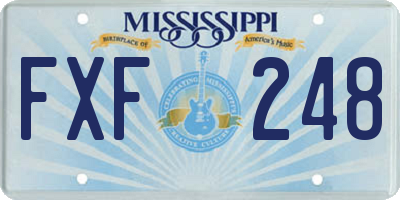 MS license plate FXF248