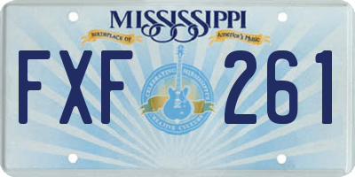 MS license plate FXF261