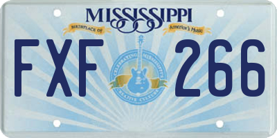 MS license plate FXF266