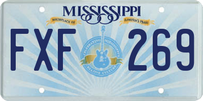 MS license plate FXF269