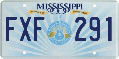 MS license plate FXF291