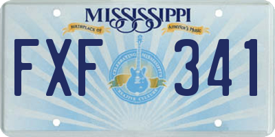 MS license plate FXF341