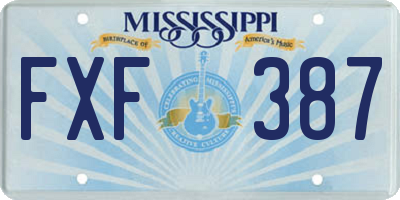 MS license plate FXF387