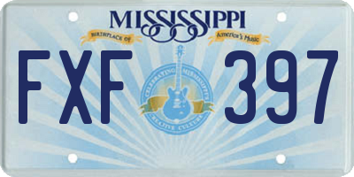 MS license plate FXF397