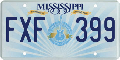 MS license plate FXF399
