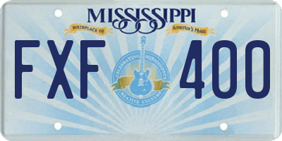 MS license plate FXF400