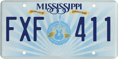 MS license plate FXF411