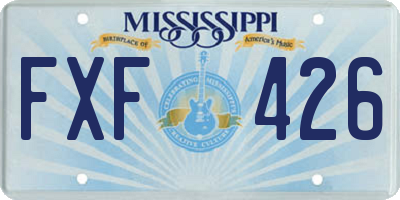 MS license plate FXF426