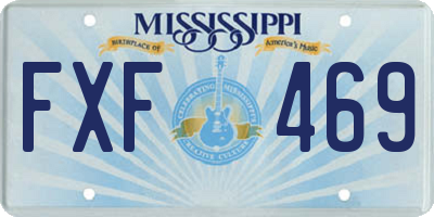 MS license plate FXF469