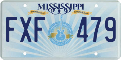 MS license plate FXF479