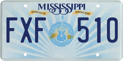MS license plate FXF510