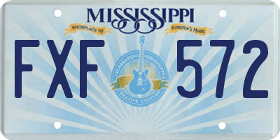 MS license plate FXF572