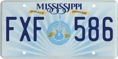 MS license plate FXF586