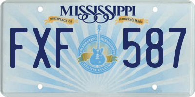 MS license plate FXF587