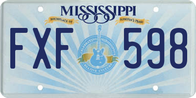 MS license plate FXF598