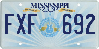 MS license plate FXF692