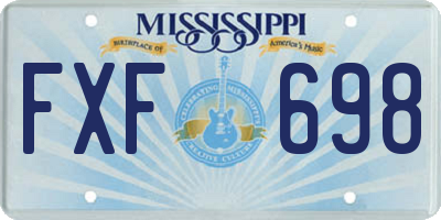 MS license plate FXF698