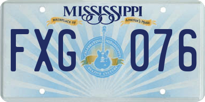 MS license plate FXG076