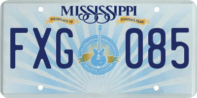 MS license plate FXG085