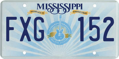 MS license plate FXG152