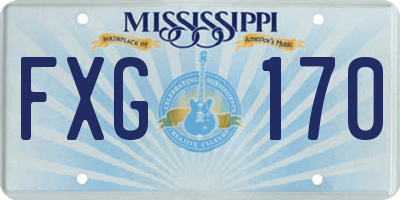 MS license plate FXG170