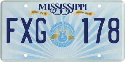MS license plate FXG178
