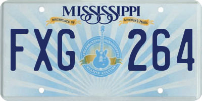 MS license plate FXG264