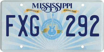 MS license plate FXG292