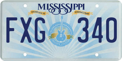 MS license plate FXG340