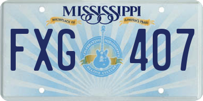 MS license plate FXG407