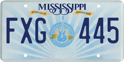 MS license plate FXG445