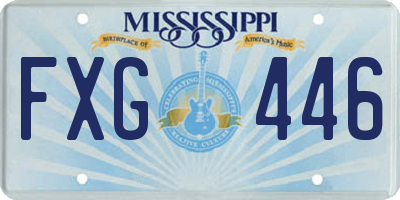 MS license plate FXG446