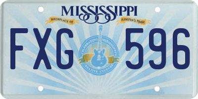 MS license plate FXG596