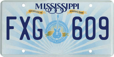 MS license plate FXG609