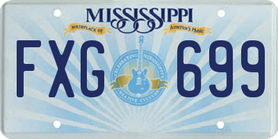 MS license plate FXG699
