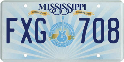 MS license plate FXG708