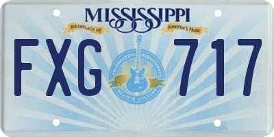 MS license plate FXG717