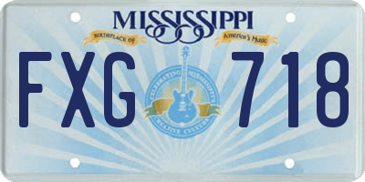 MS license plate FXG718