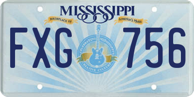 MS license plate FXG756
