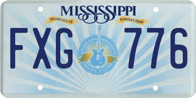 MS license plate FXG776