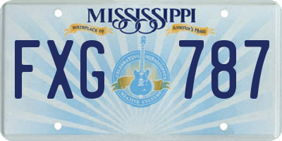 MS license plate FXG787